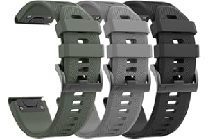 ANCOOL for Fenix 5 Watch Band/Fenix 6 Watch Band/Garmin Fenix 7 Band 22mm Soft Silicone Bands Compatible With Garmin S62 Watch Bands/Fenix 5 PLUS Band