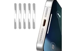 5 Pack Phone Mesh Speaker Cover Anti Dust Plug Port Earpiece Guard for iPhone 17 Pro Only - Silver