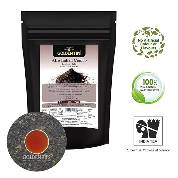 Golden Tips Darjeeling Arfo Indian Combo Rooibos Tulsi Black Tea