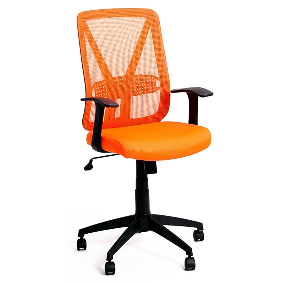 Simply Serie Colorful Red Orange Midback Office