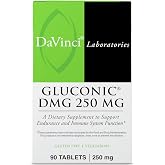 DaVinci Labs Gluconic DMG 250mg, 90 Chewable Tablets (90 Servings) | Helps Support Immune System, Muscle Function, Heart Health &amp; Brain Health