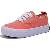 OPOEE White Boys and Girls Low Top Sports Shoes Lace up Canvas Children's Shoes Comfortable and Lightweight Skateboarding Shoes Toddler Shoes
