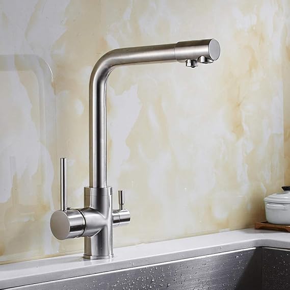 Grifos De Cocina Cepillado De Agua Caliente Y Fría De La Cocina