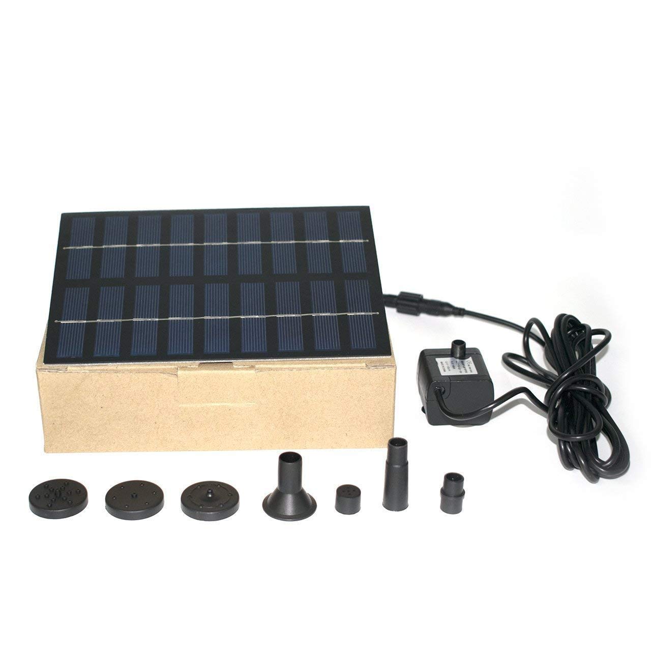 COSSCCI 1.4W Solar Fountain Water Pump for Bird Bath Solar Panel Kit Outdoor Fountain for Small Pond, Patio Garden
