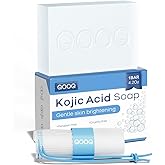 QOOQ Transparent Kojic Acid Soap - Gentle Dark Spots Brightening for Face and Body with Vitamin C, Retinol, Collagen, Original Japanese Complex - Vitamin E, Shea Butter, Castile Olive Oil(120g*1)