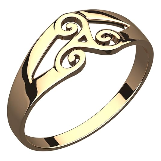 GWG® Ring für Frauen 18K Vergoldetes Sterlingsilber Keltische Spirale Triskele