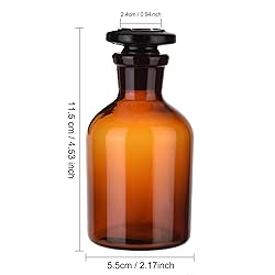 Kestun 2 Packs Glass Reagent Bottle,Narrow Mouth