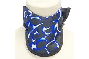 USAXRAY - SS1B Soft Lead Free Thyroid Shield - X-Ray Radiation Protection - Vital™ Lead Free .5mm - Hook and Loop Closure - Made in USA (Small, Blue Flame)