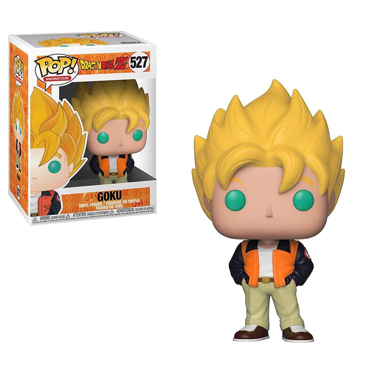 Photo 1 of Funko Pop! Animation: Dragon Ball Z - Goku (Casual) Toy, Standard, Multicolor