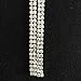 Crystal Rhinestone Close Chain, TTnight 1 Yard/3 Feet SS16 Clear Rhinestone 2-Row Close Chain Trims for Weeding DIY Decoration, Silver