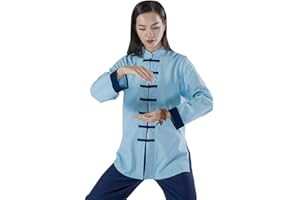 KSUA Womens Martial Arts Uniform Tai Chi Suit Chinese Kung Fu Clothing Cotton Wing Chun Clothes Zen Meditation