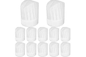 lipetol 12 Pack Chef Hats for Kids, Disposable Paper Chefs Hat Bulk DIY Kids Chef Cap for Baking, Cooking, Activity, Pizza Party