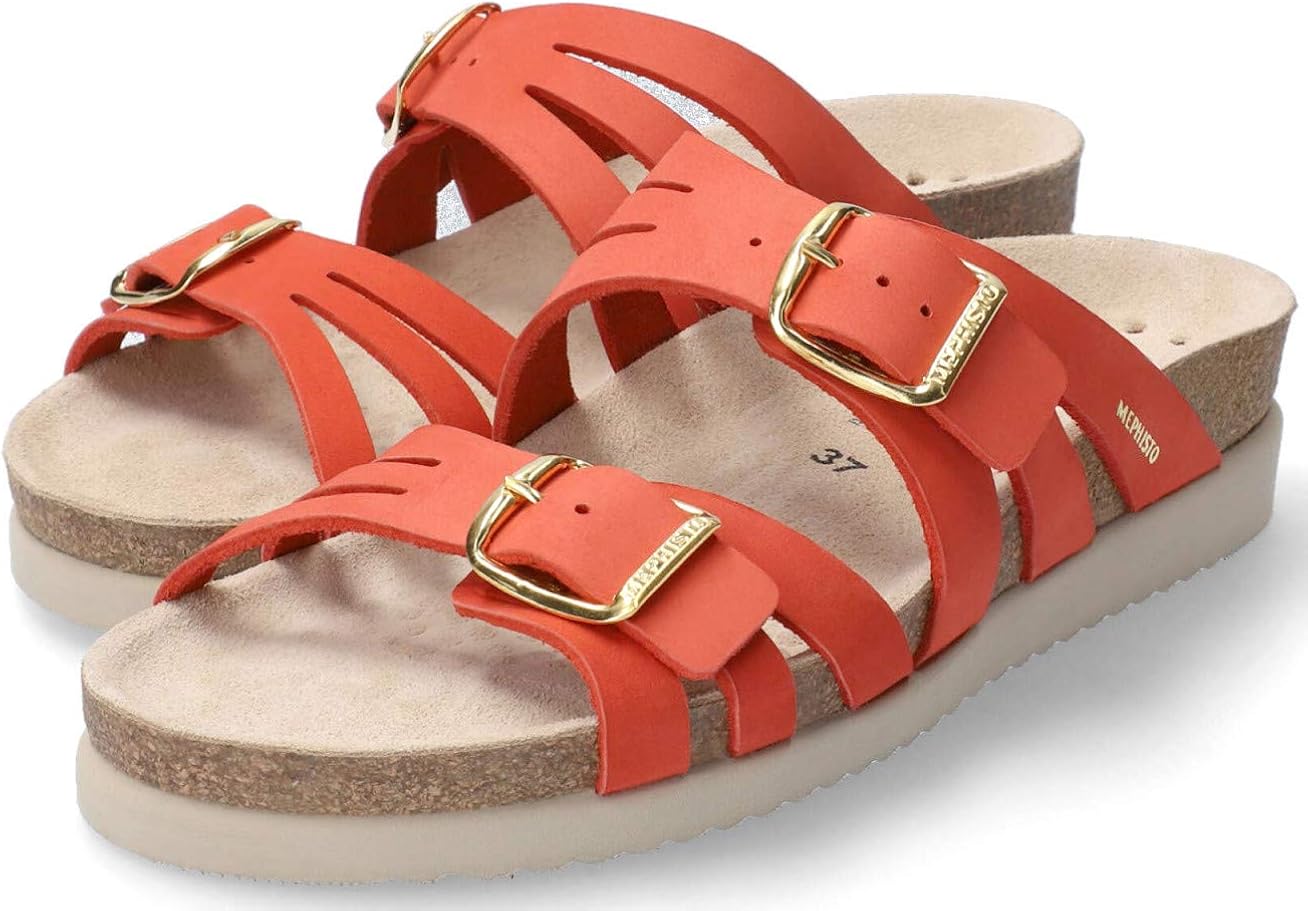 red mephisto sandals