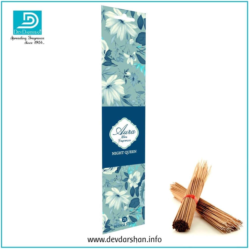 Devdarshan Aura Night Queen 3 Packs of 25 Incense Stick Each