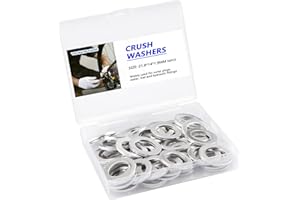 WK.HARDWARE 14mm Oil Drain Plug Gasket Crush Washer Seal - Seal Rings Replacement for Honda Civic Yamaha Triumph Used for Oil Change - 50 Pack