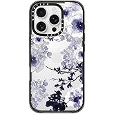 CASETiFY Impact Case for iPhone 16 Pro [Slim / 8.2 ft. 4X Military Grade Drop Protection/Wireless Charging Compatible] - Blue Spring - Clear Black