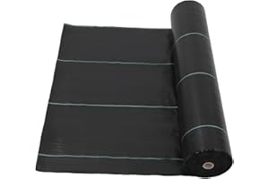 BROADFASHION 6ft X 300ft Weed Barrier Landscape Fabric Heavy Duty, Towallmark Premium 3.2oz Ground Cover Weed Block Gardening Mat, Easy Setup & Superior Weed Control, Perfect for Erosion Control, Weed Barrier