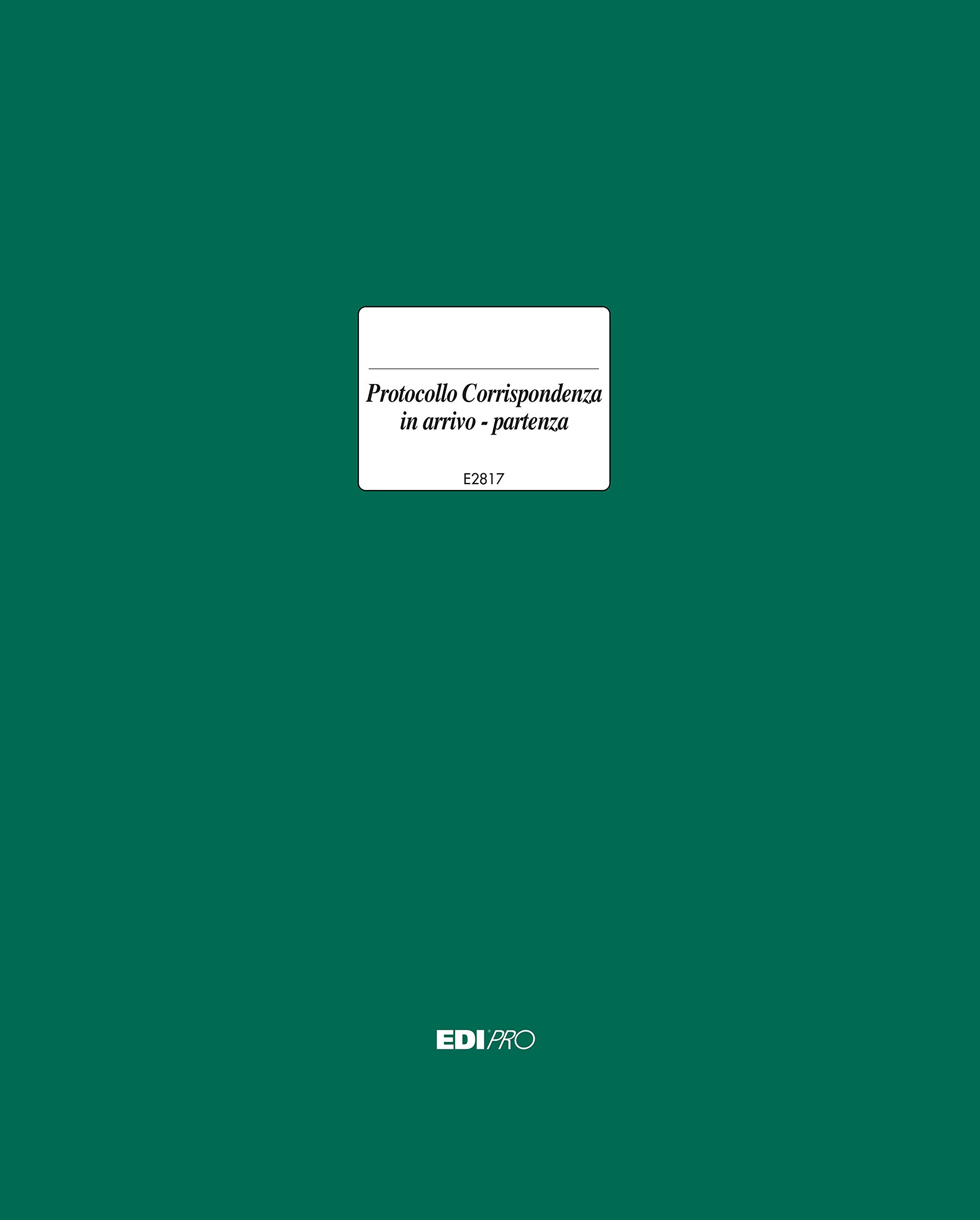 EDIPRO - E2817 - Arrival-Departure Correspondence Protocol Register 300 Pages Bound Cover (Hard) f.to 31x24.5