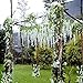Houda Artificial Fake Wisteria Vine Ratta Silk Flowers for Garden Wedding Decor (Yellow/White)