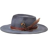 WBANGIAO Wool Fedora Western Short Brim Hat for Women Men Photo Props Western Fedora for Men Women Unisex Wear.Khaki