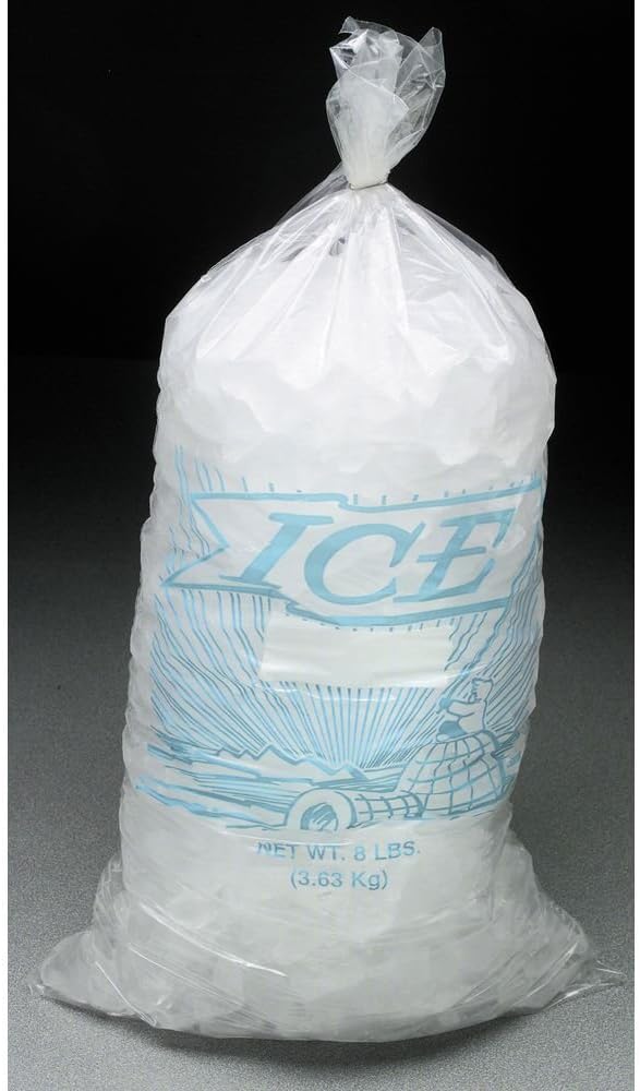 Metalocene 20 lb Clear Ice Bags - 13 1/2"L x 28"H