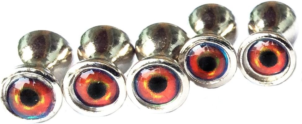 Brule 3-D Brass Dumbbell Eyes (S,M-25/pack, L-20/pack) Fly Tying Streamers