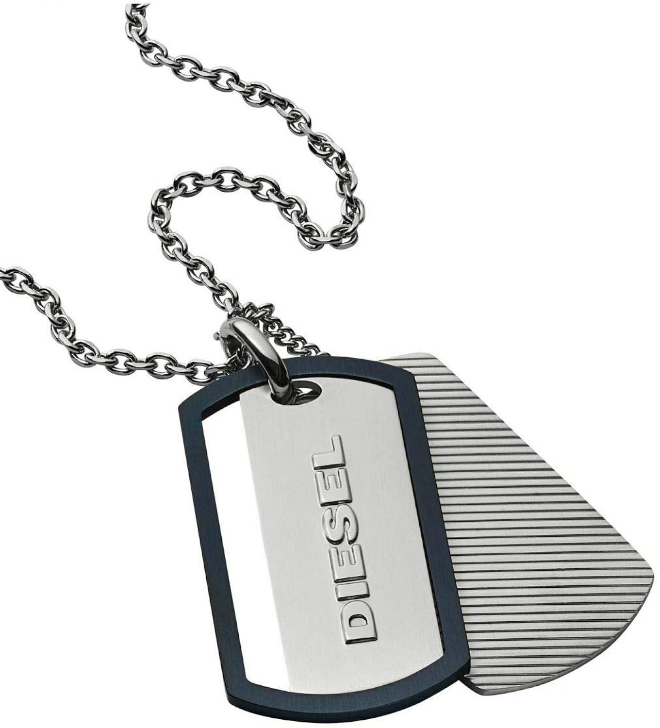 diesel dog tag necklace