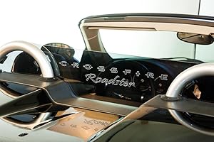 DEFLECTAIR() - Wind Deflector for Chrysler Crossfire Convertible - Black w/Crossfire Roadster Engraving