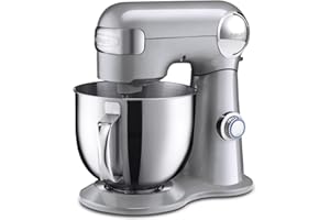 Cuisinart Precision Master 5.5-Quart Tilt-Head Stand Mixer, 12 Speed, 500W, Includes Bowl, Dough Hook, Chef's Whisk and Flat 