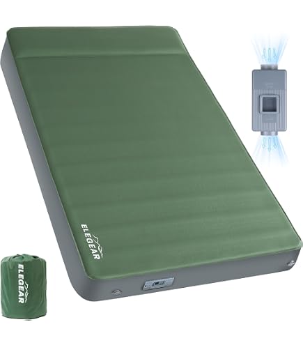 HIKENTURE Matelas Auto-gonflant – Pompe Intégrée – épaisseur 10 Cm – Valeur R 9,5 – 4 Saisons