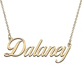 HUAN XUN Customized Custom Simple Any Name Necklace