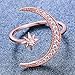 Angol Crescent Moon Star Adjustable Ring, 925 Sterling Silver Moon Ring Cubic Zirconia Opening Ring Jewelry Gift for Women Teens with Gift Box
