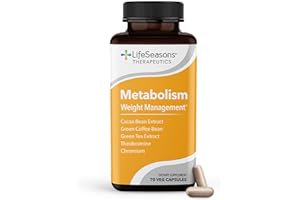 LIFESEASONS Metabolism - Weight Control Support & Energy Boosting Supplement - Natural Appetite Suppressant - Curbs Cravings - Green Tea, Coffee Bean, Chromium, Cacao & Theobromine - 70 Capsules