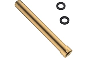 Shower Extender Arm, BSTIIU 8 Inch Extension Arm for Overhead Rainfall Shower Head, Brushed Gold