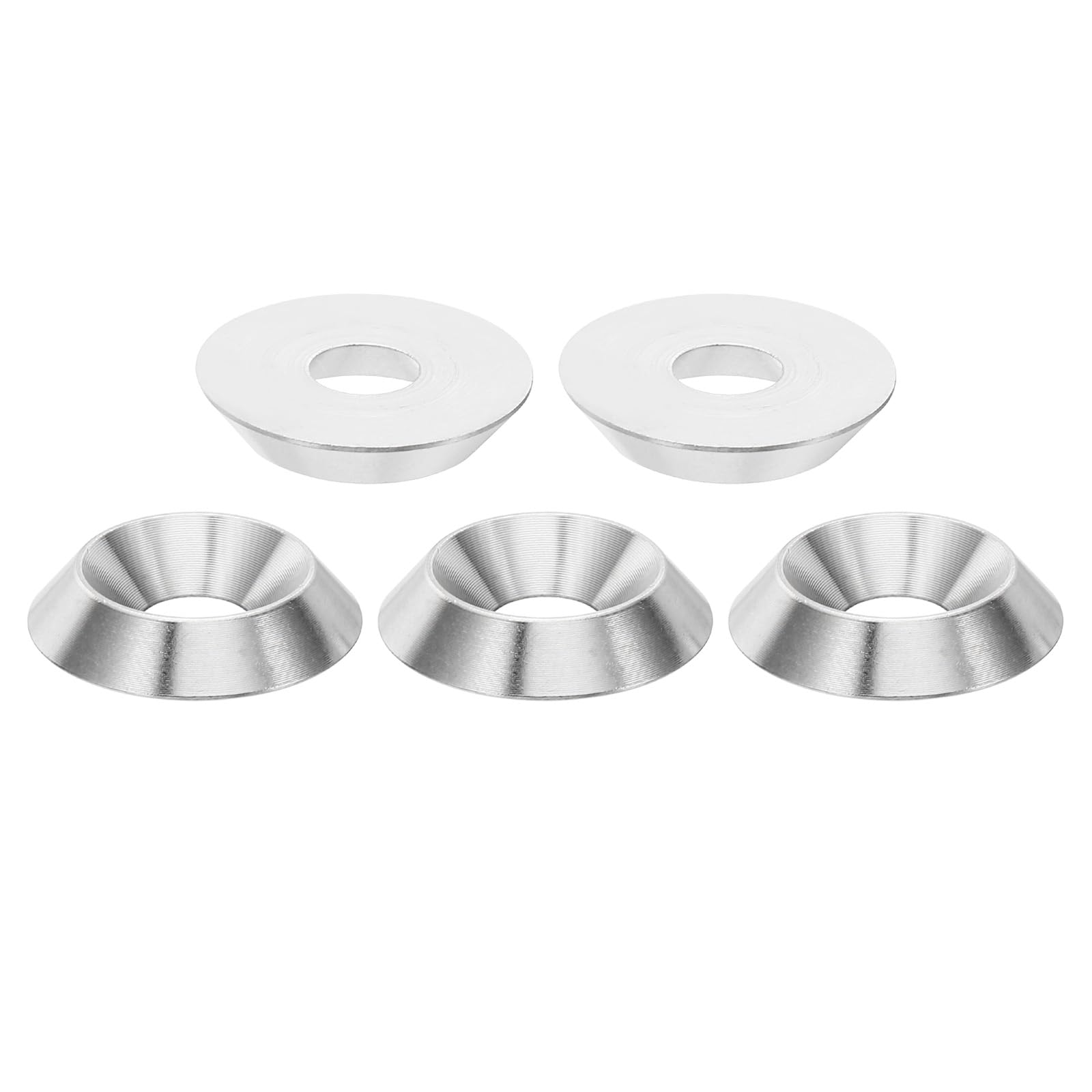 PATIKIL M8 Finish Countersunk Washer, 5pcs 25mm Dia. 5mm Tall Solid 304 Stainless Steel CNC Finish Cup Washer Screw Head Gasket for Industrial Construction