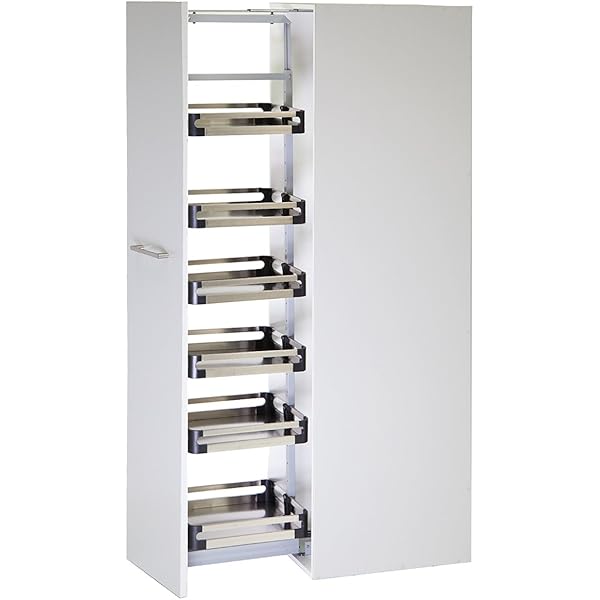 Pull Out Pantry Soft Close Unit Wire Basket Stainless Steel Tray