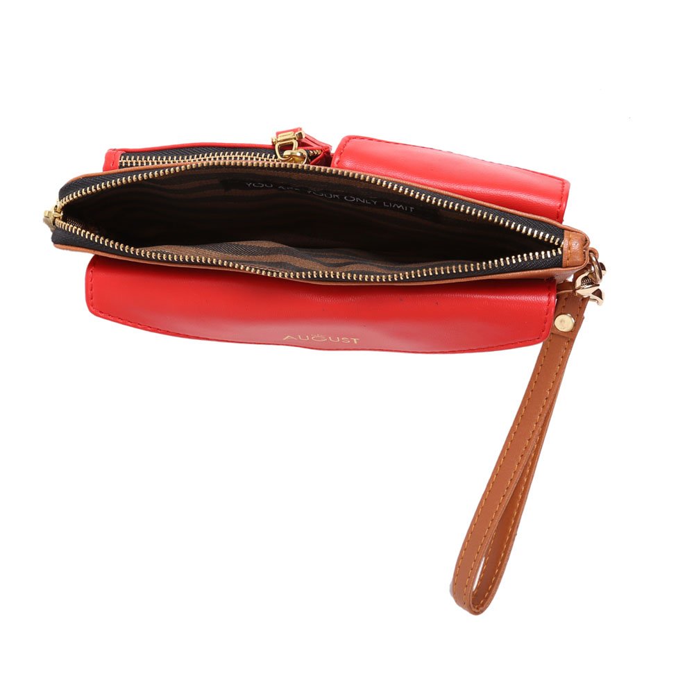 august women's handbag-red