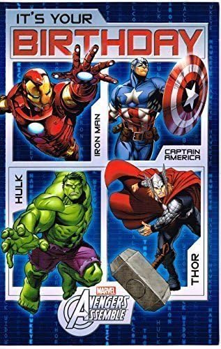 Marvel avengers assemble it's your birthday card