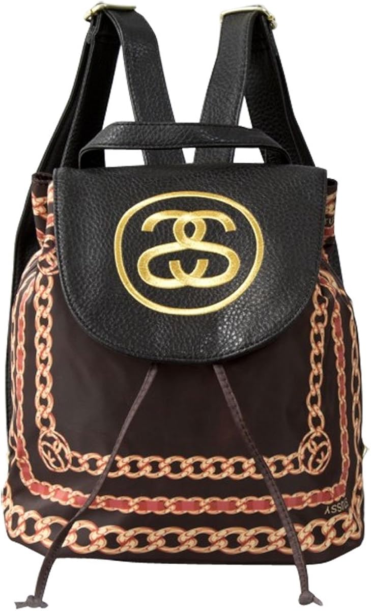stussy backpack black