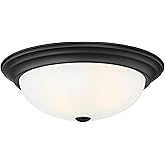 DESIGNERS FOUNTAIN Reedley 3-Lights Flush Mount Ceiling Light, 15 Inch Lighting Fixture for Kitchen, Bedroom, Bathroom, and H