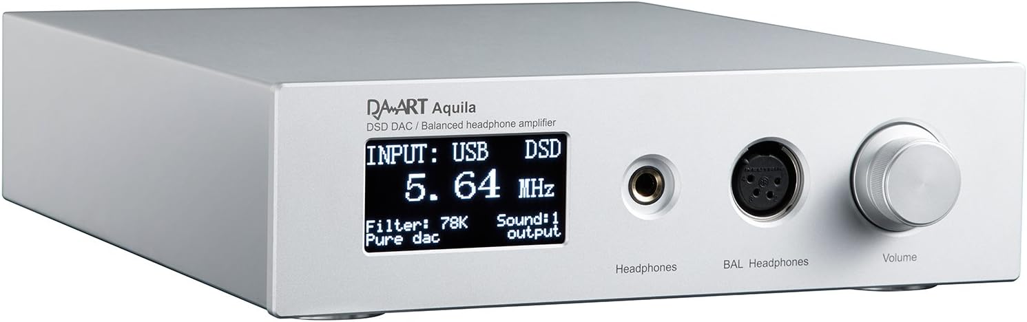 YuLong DAART Aquila 24bit 384KHz DSD DAC Dop128 Balanced Headphone Amplifier (Silver)