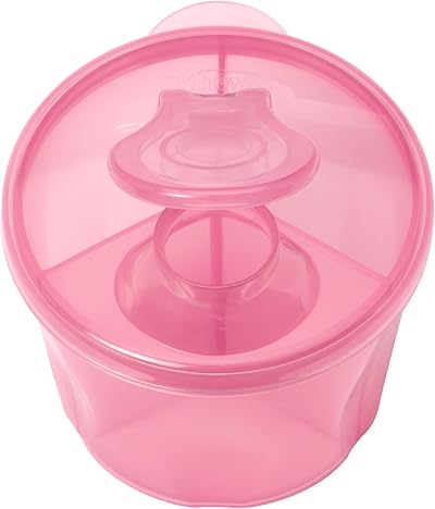 Dr. Brown's Baby Milk Powder Dispenser with Snap-On Pink Lid