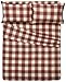 Amazon Brand – Pinzon Plaid Flannel Bed Sheet Set - King, Cream and Red Plaid
