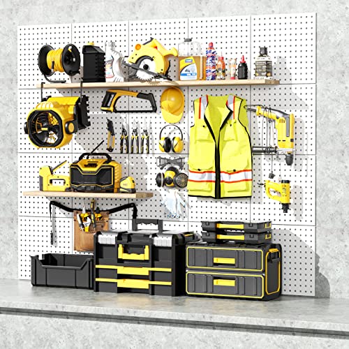 Pegboard Galvanized Steel, Pegboard Wall Organizer With Drilling And No