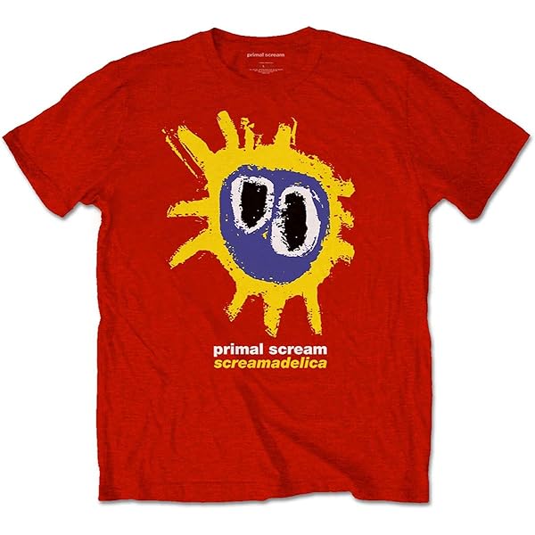当時レア物Primal Scream スカルデザイン Tシャツ Amazon.com: Primal Scream 'Screamadelica' (Red) T-Shirt