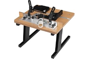 Router Table with Stand and Adjustable Fence, MDF Router Table,Benchtop Precise Routing Table Craftsman Tool for Woodworking