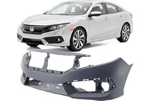 FitParts Compatible with Front Bumper Cover Fascia 2016-2018 Honda Civic DX EX LX Sedan Coupe. New Primed Without Sensor Holes, With Fog Light Holes. HO1000306 04711TBAA00ZZ 2017