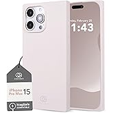 Cocomii Retangle Case for iPhone 15 Pro Max, Compatible with MagSafe, Matte Ivory Silicone
