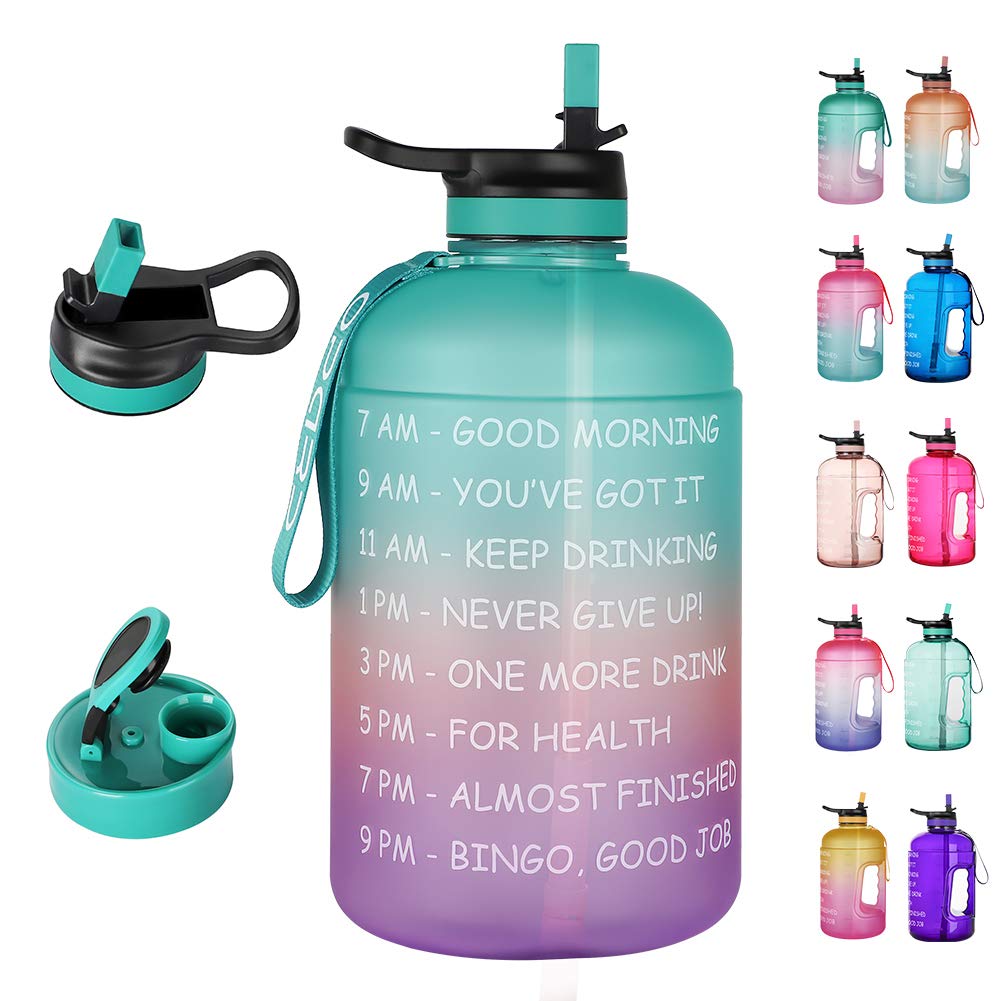 Buy Opard 2 Litre Motivational Water Bottle with Time Markings & Straw