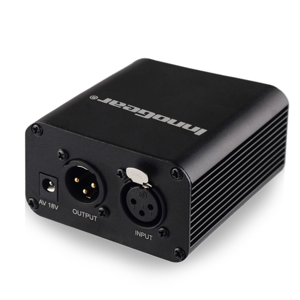InnoGear 1 Channel 48V Phantom Power Supply with Adapter for Any